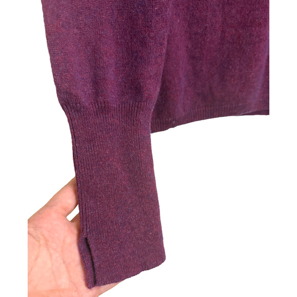 Eric Bompard Cashmere Silk Sweater Mauve Grape Crewneck Pullover Luxury KVSS MAR - Picture 4 of 11